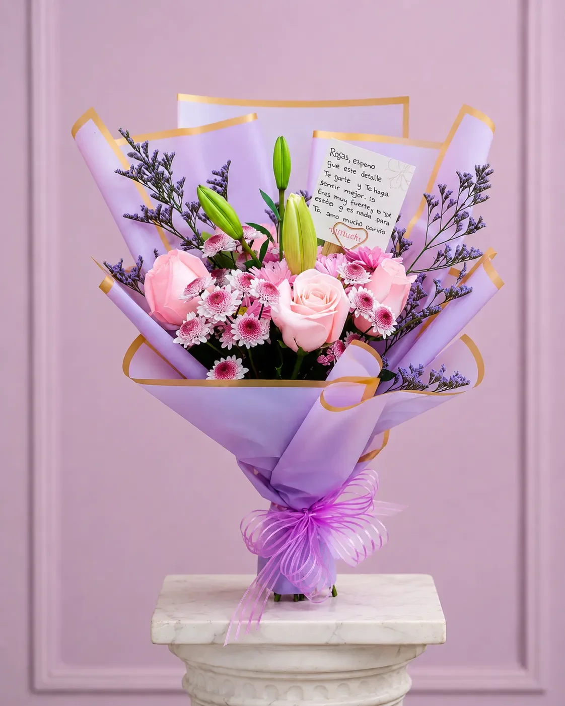 Ramo Lirio Y 6 Rosas