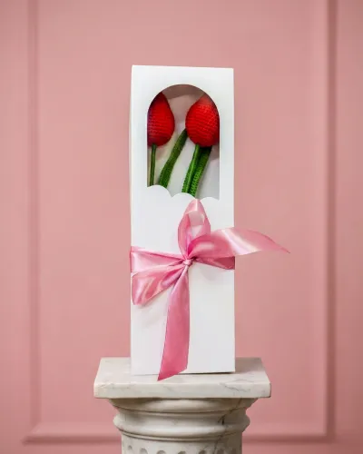 Tulipán Rojo Eterno - TEJIDO