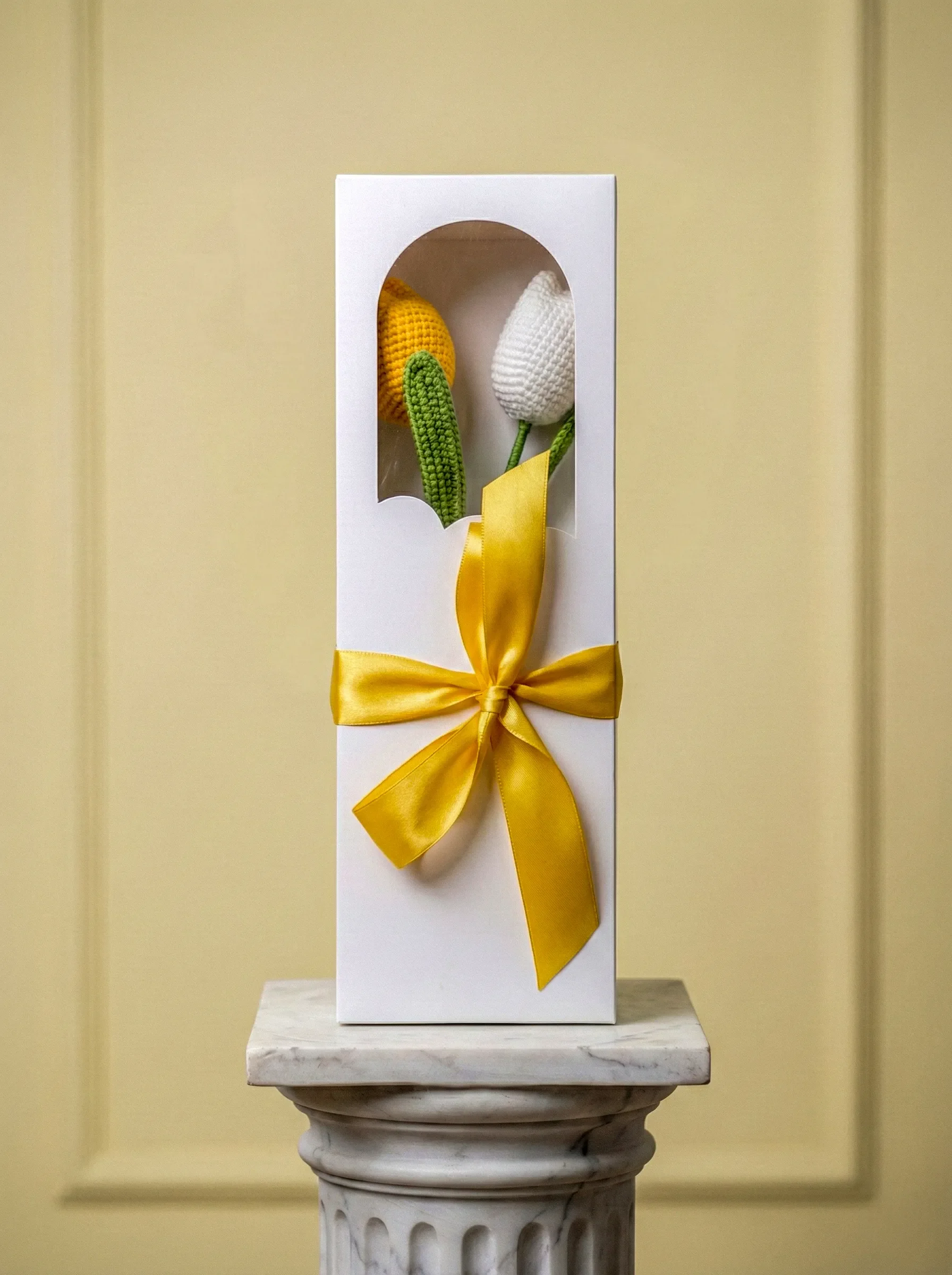 Tulipán Eterno Amarillo Y Blanco
